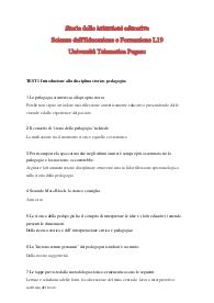 Storia delle istituzioni educative - Scienze dell'Educazione e Formazione L19 - Università Pegaso