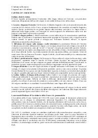 Riassunto cap. 9 e cap. 10 "l'italiano nella storia" di Trifone, Picchiorri e Zarra.