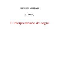 L’interpretazione dei sogni