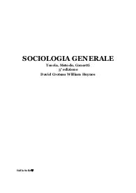 Riassunti libro Sociologia generale Teoria, Metodo, Concetti 3° edizione David Croteau William Hoynes