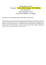 Paniere Quiz Corretti Teoria delle Strutture UNIECAMPUS - Prof. Ruzziconi