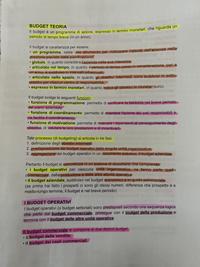 Teoria dei Budget pt.1