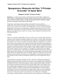 Letteratura Inglese #4 - Spiegazione del libro "Il Principe Oroonoko" di Aphra Behn