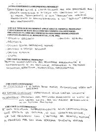 Paniere (aperte) in ordine alfabetico Psicopatologia Forense e profiling
