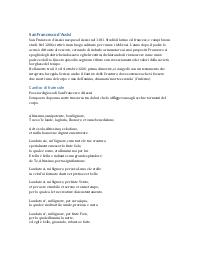 San Francesco d'Assisi, cantico di frate sole e il carbonaio di niversa