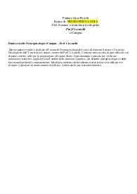 Paniere risolto Neuropsicologia eCampus – Prof. Ciccarelli