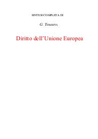 Diritto dell’Unione Europea Tesauro