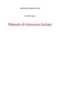 Manuale di letteratura italiana ferroni