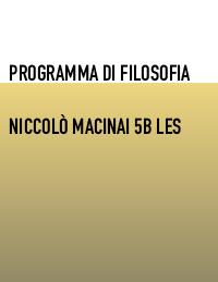 Appunti di Filosofia completi X MATURITÀ 2025