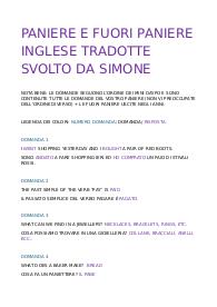 PANIERE E FUORI PANIERE INGLESE TRADOTTE SVOLTO DA SIMONE.