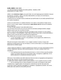 appunti e riassunto filosofia Karl Marx