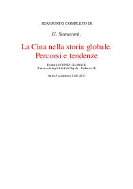 G. Samarani, Storia della Cina