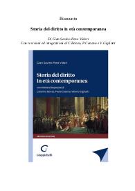 Riassunto del libro "Storia del diritto in età contemporanea" di Gian Savino Pene Vidari