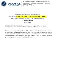 PANIERE QUIZ NUOVO 2024 Lingua e Traduzione Inglese 4 Prof.ssa Rossi