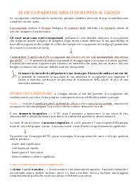 Le occupazioni nello sviluppo: il gioco