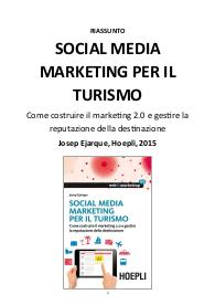 Riassunto "Social Media Marketing per il turismo" di Ejarque, 2015