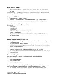 RIASSUNTO DEGLI APPUNTI SU IMMANUEL KANT