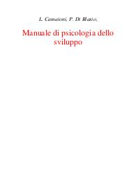 Psicologia dello sviluppo - Luigia Camaioni; Paola Di Blasio
