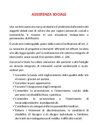 L'assistenza sociale