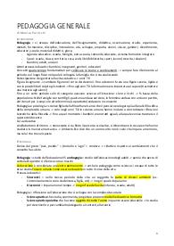 Appunti di Pedagogia Generale, Prof.ssa Parricchi, UNIBZ a.a. 2023-24