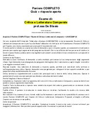 Acquista il Paniere COMPLETO per l'Esame di Critica e Letterature Comparate – UNIECAMPUS