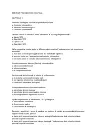 Esercizi psicologia cognitiva con risposte