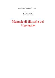 Manuale di filosofia del linguaggio