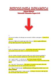 PSICOLOGIA DINAMICA - Scienze Motorie - Università Telematica Pegaso L-22