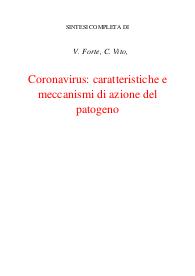 Coronavirus: caratteristiche e meccanismi di azione del patogeno