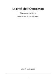 Appunti di Storia della Città e del Territorio - Lelo - Roma Tre