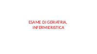 ESAME DI GERIATRIA INFERMIERISTICA