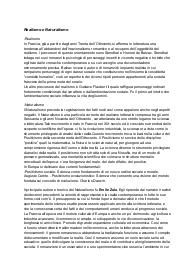 Riassunti Letteratura Italiana: Realismo,Naturalismo e Verismo