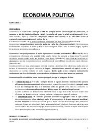 Riassunto completo esame di Economia Politica