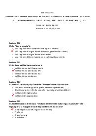 Set Domande Docente: Giola Marco L'INSEGNAMENTO DELL'ITALIANO AGLI STRANIERI, L2 LINGUISTICA ITALIANA APPLICAT