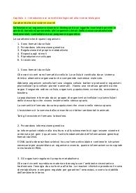 Riassunto primo capitolo Biologia