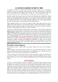 STORIA DELL'ARTE - Avanguardie di seconda metà 1900
