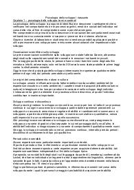 Psicologia dello sviluppo I riassunto (2a edizione)