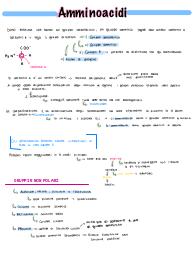 Riassunto e appunti Amminoacidi, biochimica