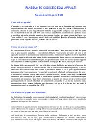 RIASSUNTO - Codice Appalti - Aggiornato al D.lgs. 36/2023