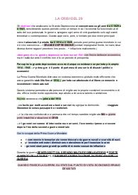 Appunti di storia 5 liceo LA CRISI DEL 29