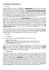 Appunti di Italiano su Montale
