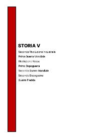 Storia, intero programma di quinta (libro "Storia e Storiografia")