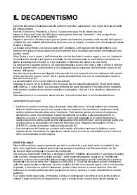 appunti di italiano di quinta liceo sul decadentismo