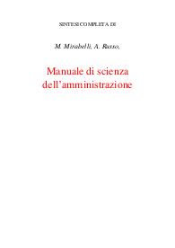 Manuale di scienza dell’amministrazione