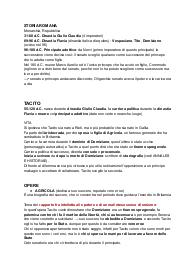 Riassunto Tacito - Esame di maturità