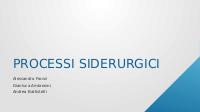 Processi Siderurgici
