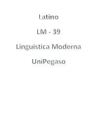 Latino - LM 39 Linguistica Moderna - Università telematica Pegaso