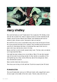Appunti sulla Gothic Literature e Frankenstein di Mary Shelley