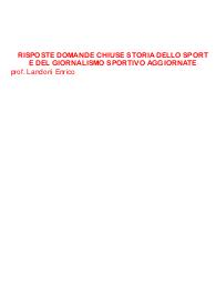 Risposte domande chiuse storia dello sport aggiornate 2023