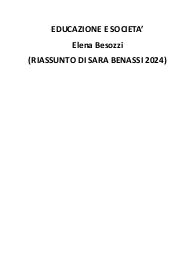 Educazione e società (No capitolo 5)